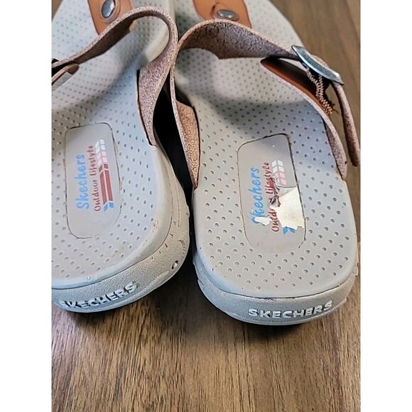 Skechers T-Strap Outdoor Sandals Brown Women’s Size 8 Adjustable GUC - Picture 6 of 9